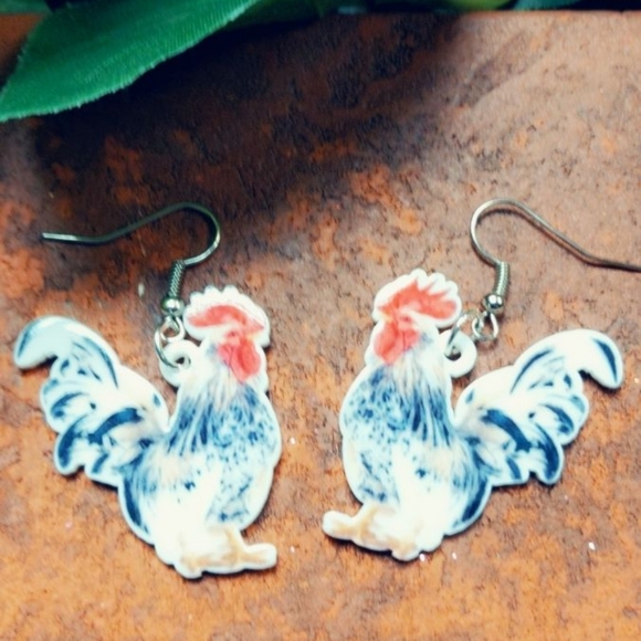 Chicken Earrings - Picture 1 of 3